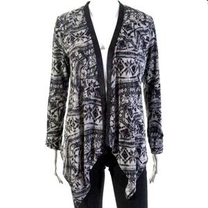 SW3 Bespoke Open Cardigan with Faux Leather Detail